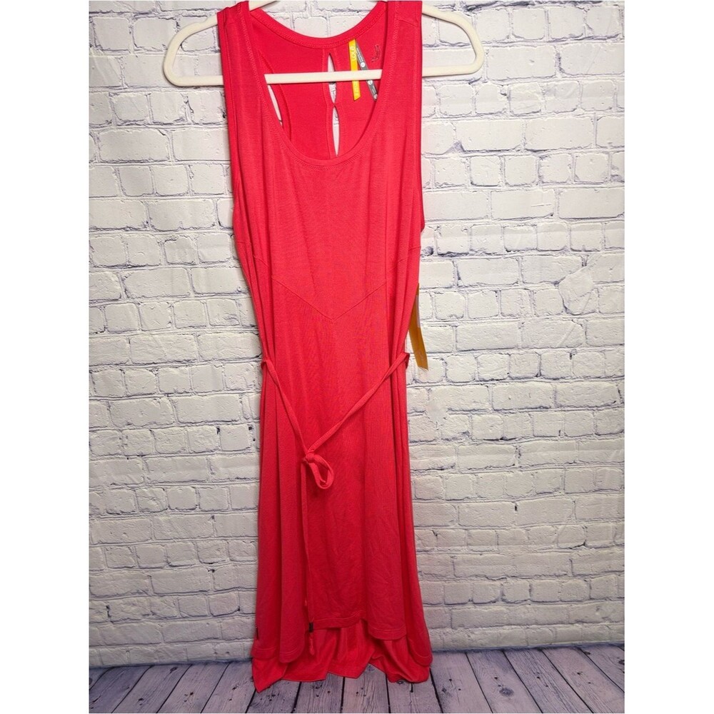 NWT Lole Sophie Coral Casual Athleisure Preppy Nautical Sleeveless Midi Dress M